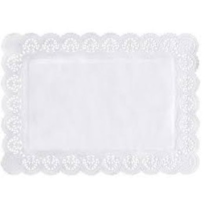 Placemats, paper, cut, white color 40 x 30 cm, 100 pcs.